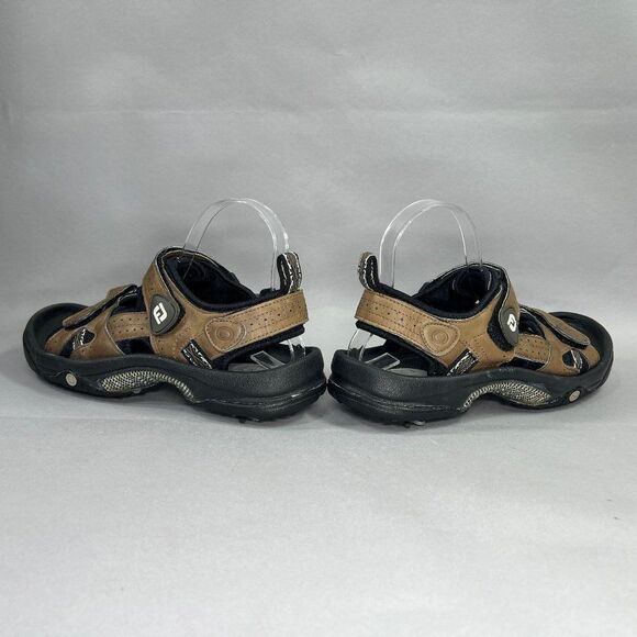 FootJoy Golf Sandals Men\'s Size 7 GreenJoys Brown Leather Adjustable Performance main image 9
